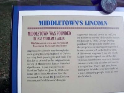 Middletown's Lincoln Marker image. Click for full size.
