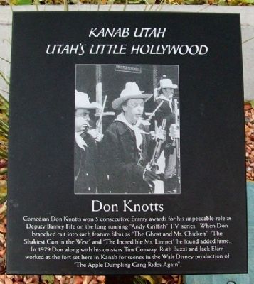 Don Knotts Marker. Click for full size. Don Knotts Marker image. Click for full size.