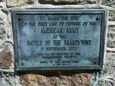 First Defense Line Marker. Click for full size. First Defense Line Marker image. Click for full size.