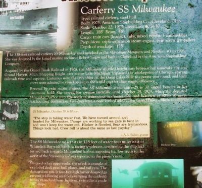 Carferry SS Milwaukee Marker. Click for full size. Carferry SS Milwaukee Marker image. Click for full size.