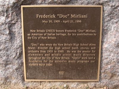 Frederick "Doc" Mirliani Marker image. Click for full size.