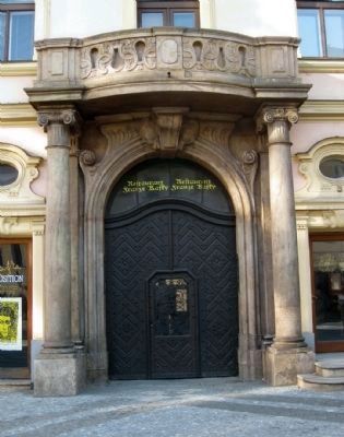 Franz Kafka birthplace - main entrance to the building image. Click for full size.