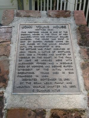 John Young House Marker image. Click for full size.
