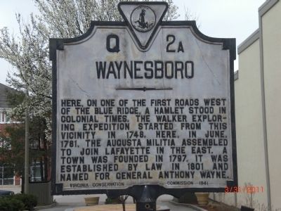 Downtown Waynesboro Marker image. Click for full size.