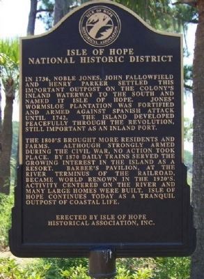 Isle of Hope Marker image. Click for full size.