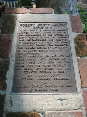 Robert Scott House Marker. Click for full size. Robert Scott House Marker image. Click for full size.
