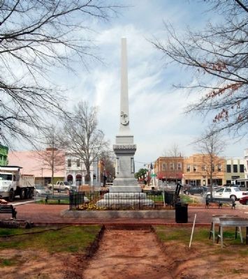 Abbeville County Confederate Monument -<br>During 2010 CityScape Renovation image. Click for full size.