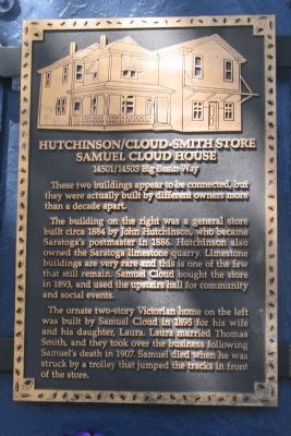 Hutchinson /Cloud-Smith Store/Samuel Cloud House Marker image. Click for full size.
