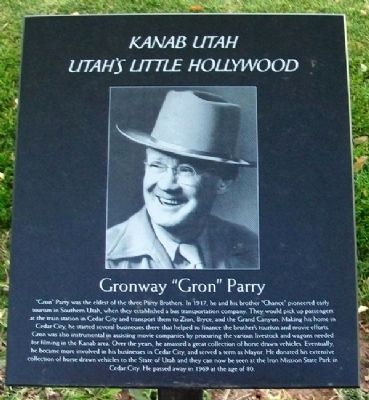 Gronway "Gron" Parry Marker image. Click for full size.