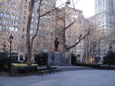 Marker in Madison Square Park image. Click for full size.