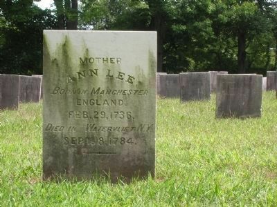 Final Resting Place of Mother Ann Lee. Click for full size. Final Resting Place of Mother Ann Lee image. Click for full size.