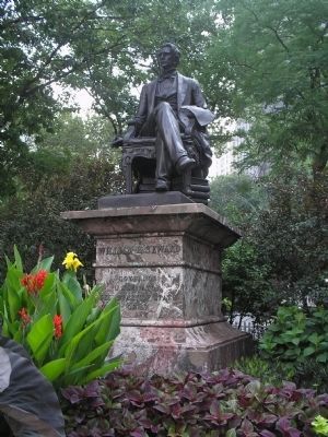 William H. Seward Statue in Summer image. Click for full size.