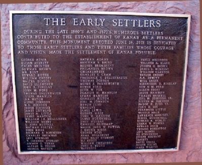 The Early Settlers Marker image. Click for full size.