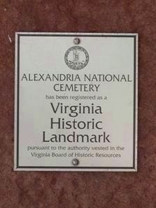 Virginia Historic Landmark - plaque at the Cemetery superintendent’s lodge/gatehouse image. Click for full size.