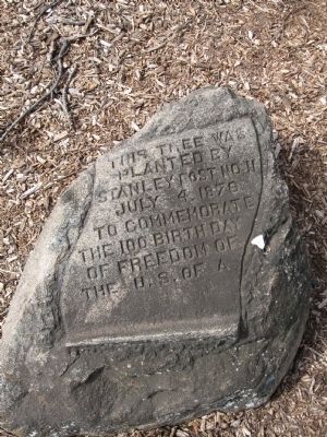 100 Birthday of Freedom Tree Marker. Click for full size. 100 Birthday of Freedom Tree Marker image. Click for full size.