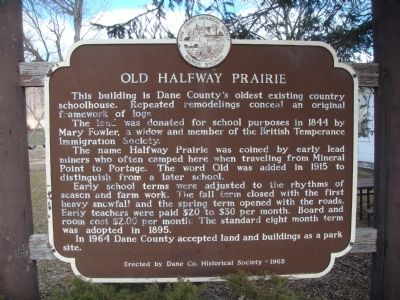 Old Halfway Prairie Marker image. Click for full size.