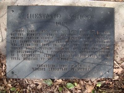 Hiestand School Marker. Click for full size. Hiestand School Marker image. Click for full size.