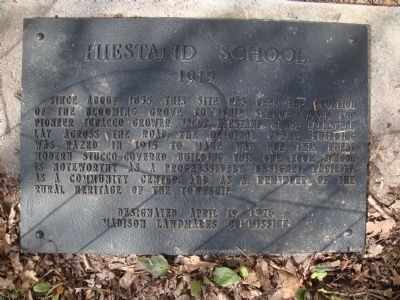 Hiestand School Marker image. Click for full size.