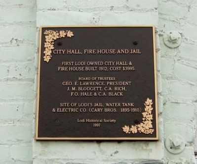 City Hall, Fire House and Jail Marker. Click for full size. City Hall, Fire House and Jail Marker image. Click for full size.