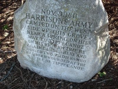 Nov. 3, 1811 Harrison's Army Marker image. Click for full size.