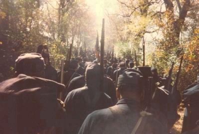 Marching to the re-enactment - in the countryside, outside of Nashville. Click for full size. Marching to the re-enactment - in the countryside, outside of Nashville image. Click for full size.