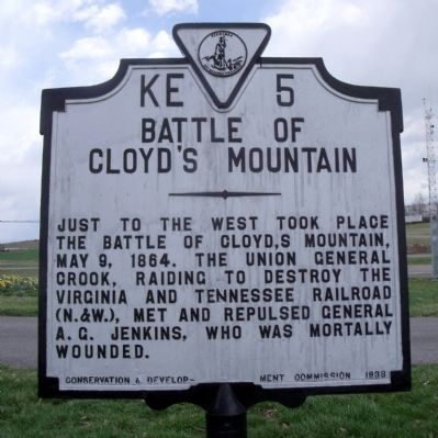 Battle of Cloyd's Mountain Marker image. Click for full size.