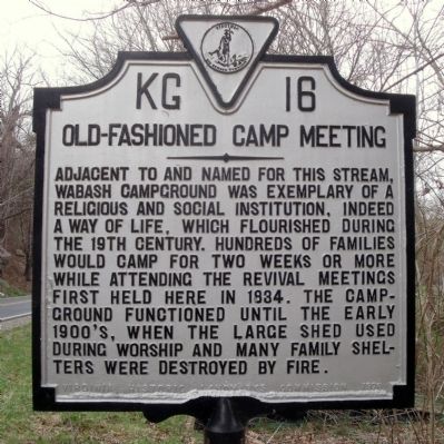 Old-Fashioned Camp Meeting Marker. Click for full size. Old-Fashioned Camp Meeting Marker image. Click for full size.