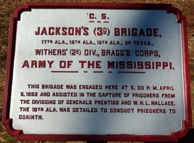 Jackson's Brigade Marker. Click for full size. Jackson's Brigade Marker image. Click for full size.