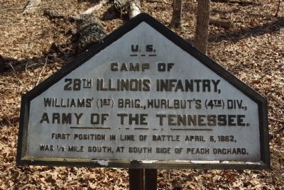 Camp of 28th Illinois Infantry Marker. Click for full size. Camp of 28th Illinois Infantry Marker image. Click for full size.