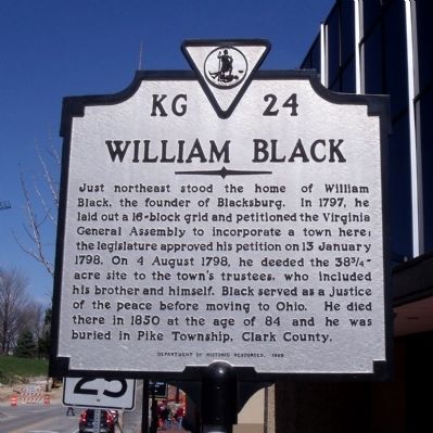 William Black Marker. Click for full size. William Black Marker image. Click for full size.