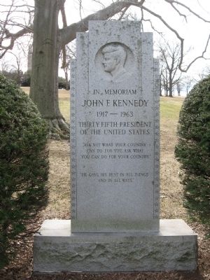 In Memoriam John F. Kennedy Marker. Click for full size. In Memoriam John F. Kennedy Marker image. Click for full size.