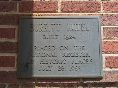 Burritt Hotel Marker image. Click for full size.