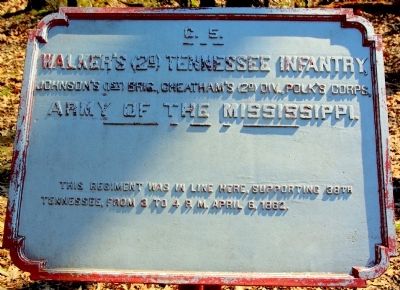 Walker's (2nd) Tennessee Infantry Marker image. Click for full size.