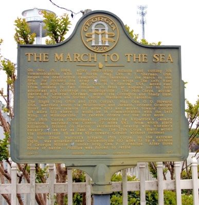 The March to the Sea Marker. Click for full size. The March to the Sea Marker image. Click for full size.