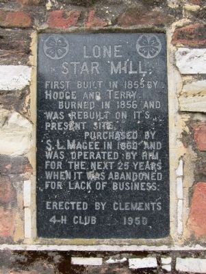 Lone Star Mill Marker. Click for full size. Lone Star Mill Marker image. Click for full size.