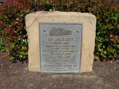 San Carlos Depot Marker. Click for full size. San Carlos Depot Marker image. Click for full size.