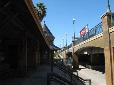 San Carlos Depot and Current Elevated CalTrain Tracks image. Click for full size.