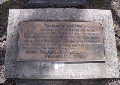 "Dunkard's Bottom" Marker. Click for full size. "Dunkard's Bottom" Marker image. Click for full size.