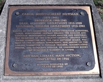 Carol Montgomery Newman Marker image. Click for full size.