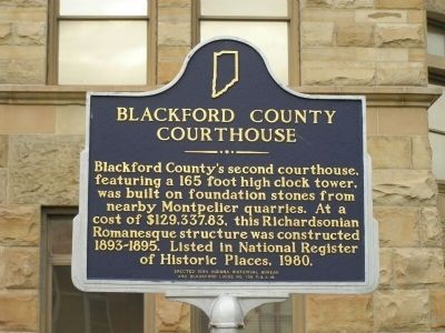 Blackford County Courthouse Marker image. Click for full size.