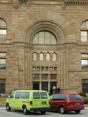 Blackford County Courthouse main entrance. Click for full size. Blackford County Courthouse main entrance image. Click for full size.
