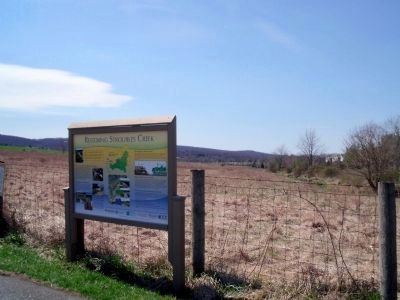 Restoring Stroubles Creek Marker (facing west). Click for full size. Restoring Stroubles Creek Marker (facing west) image. Click for full size.