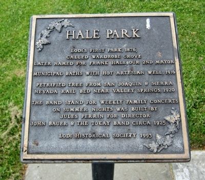 Hale Park Marker. Click for full size. Hale Park Marker image. Click for full size.