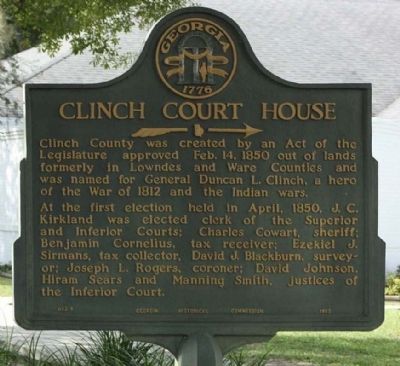 Clinch Court House Marker image. Click for full size.