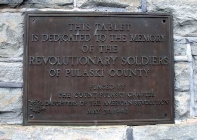 Pulaski County D.A.R. Plaque. Click for full size. Pulaski County D.A.R. Plaque image. Click for full size.