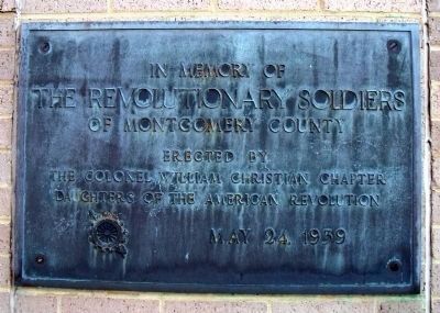 Montgomery County D.A.R. Plaque. Click for full size. Montgomery County D.A.R. Plaque image. Click for full size.