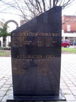 Killed in Action - World War I - Korea. Click for full size. Killed in Action - World War I - Korea image. Click for full size.