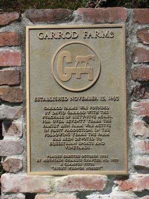 Garrod Farms Marker. Click for full size. Garrod Farms Marker image. Click for full size.