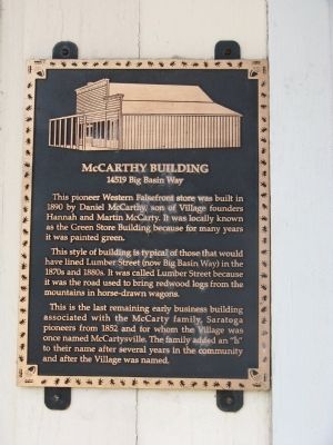 McCarthy Building Marker. Click for full size. McCarthy Building Marker image. Click for full size.