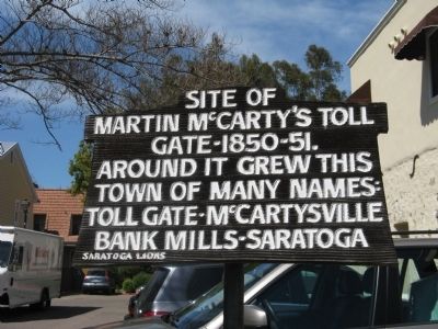 Site of Martin McCarty's Toll Gate Marker. Click for full size. Site of Martin McCarty's Toll Gate Marker image. Click for full size.